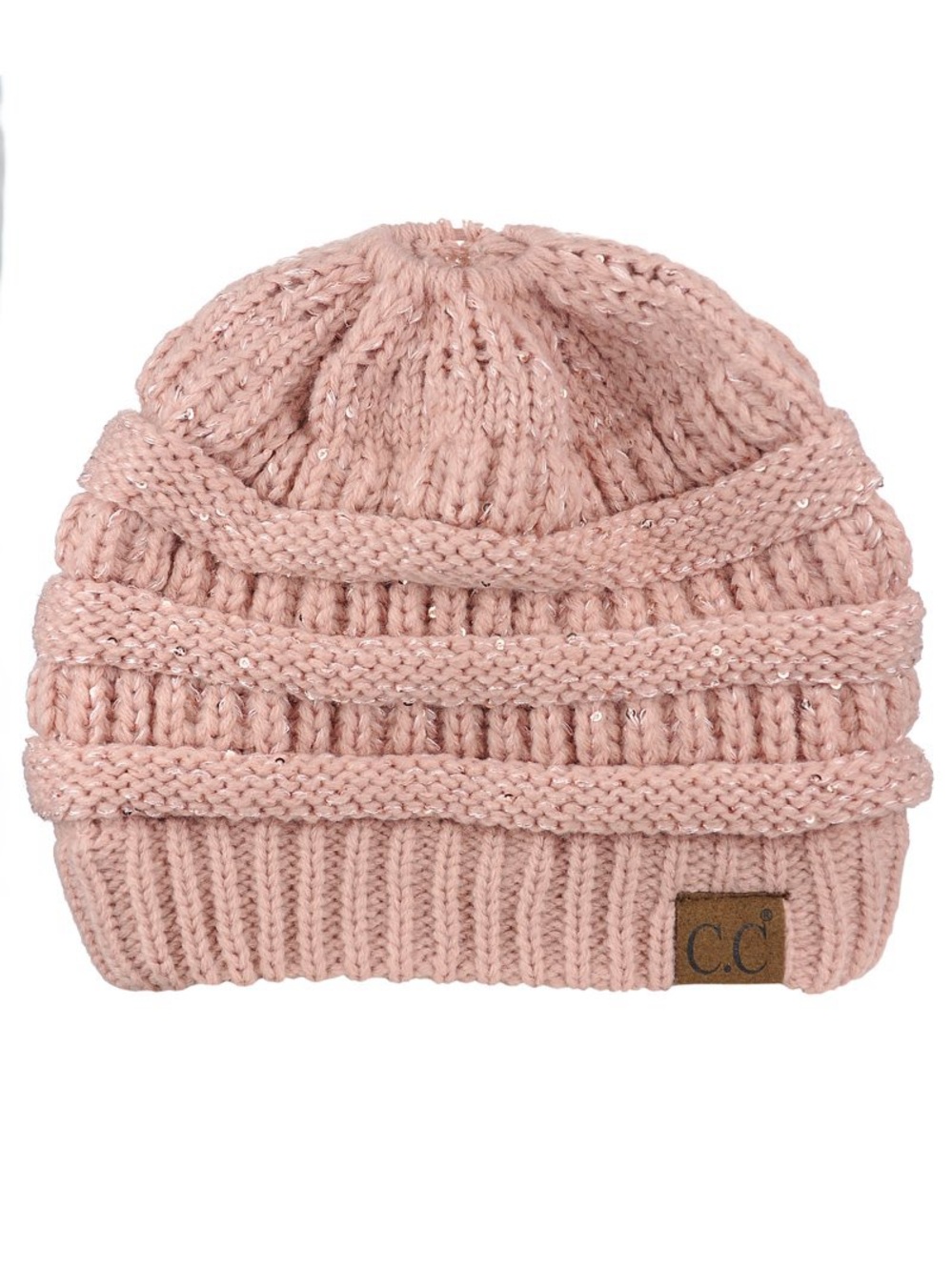 CC Brand Pink Chunky Cable Knit Beanie
